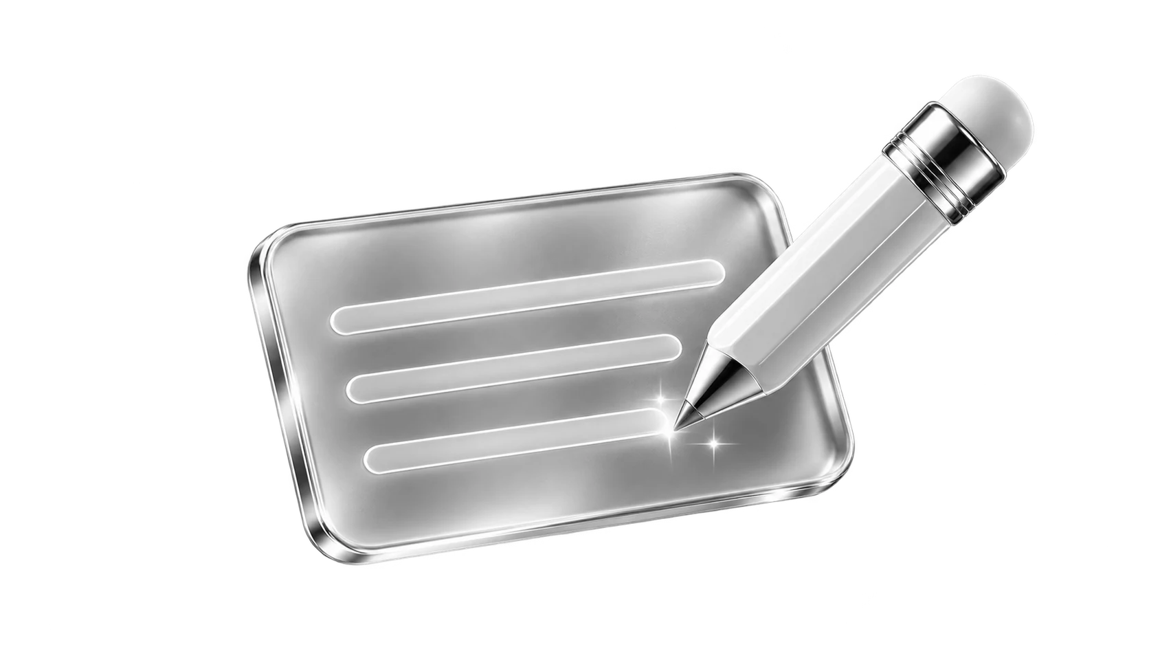 Stift mit Funken als Symbol für einen Videoprompt